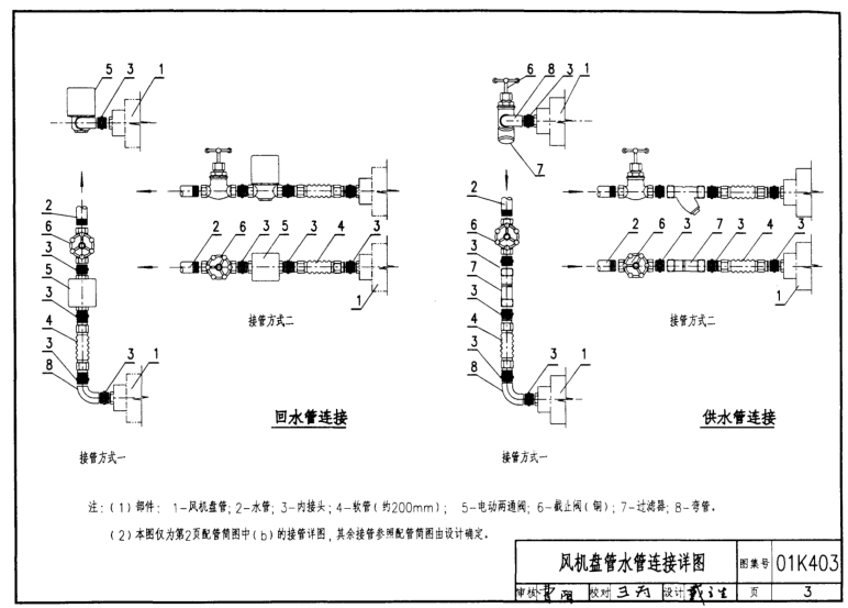 01K403風(fēng)機(jī)盤管安裝圖集